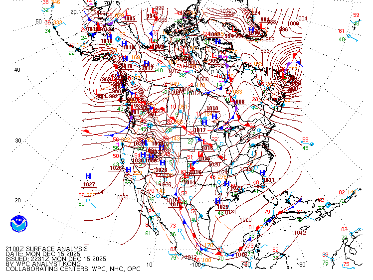 NWS Fronts and Pressure